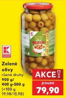 Kaufland K Classic zelené olivy různé druhy nabídka