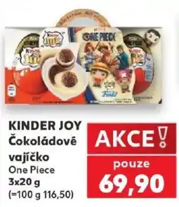 Kaufland Kinder joy čokoládové vajíčko one piece nabídka