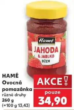 Kaufland Hamé ovocná pomazánka různé druhy nabídka