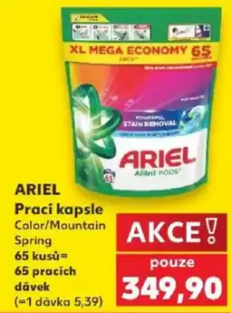 Kaufland Ariel prací kapsle color/mountain spring nabídka