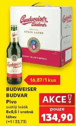 Kaufland Budweiser Budvar Pivo světlý ležák nabídka
