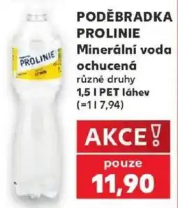 Kaufland Poděbradka Prolinie Minerální voda ochucená nabídka