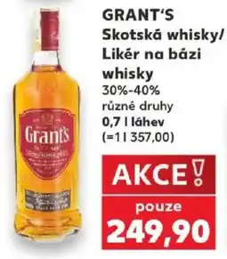 Kaufland Grants Skotská whisky nabídka
