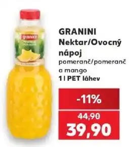 Kaufland Granini Nektar Ovocný nápoj pomeranč pomeranč a mango nabídka