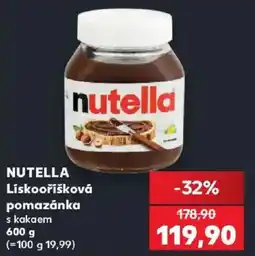Kaufland Nutella Lískooříšková pomazánka s kakaem nabídka