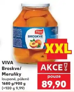 Kaufland Viva broskve meruňky nabídka