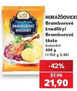 Kaufland Horazdovické bramborové knedlíky nabídka