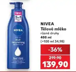 Kaufland Nivea tělové mléko nabídka