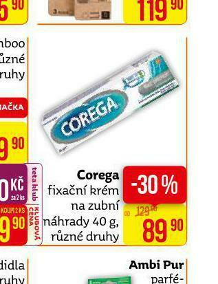 Teta Corega fixační krém na zubní náhrady nabídka