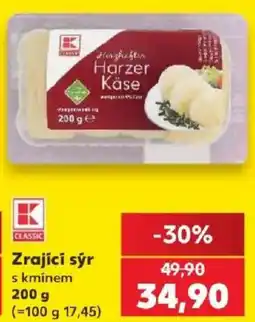Kaufland K Classic zrající sýr s kmínem nabídka