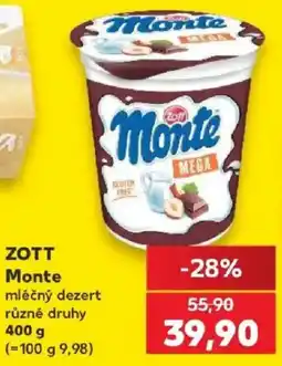 Kaufland Zott Monte nabídka