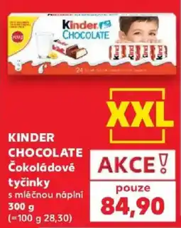 Kaufland Kinder chocolate čokoládové tyčinky s mléčnou náplní nabídka