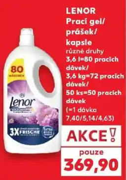 Kaufland Lenor prací gel/prášek/kapsle nabídka