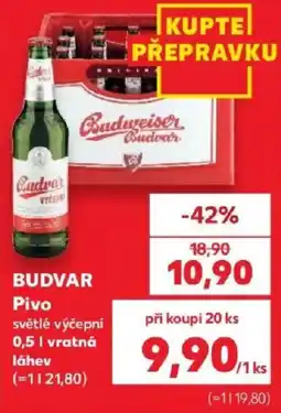 Kaufland Budvar Pivo světlé výčepní nabídka