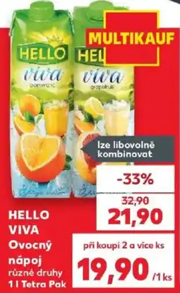 Kaufland Hello viva ovocný nápoj nabídka
