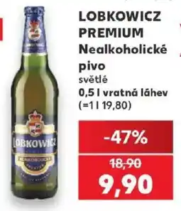 Kaufland Lobkowicz nealkoholické pivo světlé nabídka