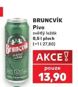 Kaufland Bruncvik pivo světlý ležák nabídka