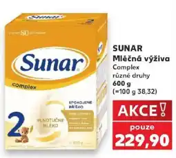 Kaufland Sunar mléčná výživa complex různé druhy nabídka