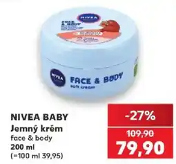 Kaufland Nivea baby jemný krém face & body nabídka