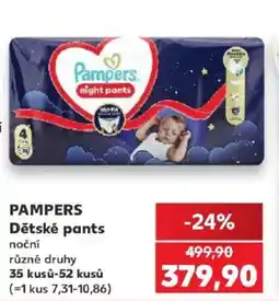 Kaufland Pampers dětské pants nabídka