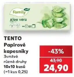 Kaufland Family papírové kapesníky nabídka