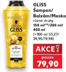 Kaufland Gliss šampon balzám maska nabídka