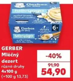 Kaufland Gerber mléčný dezert nabídka