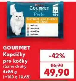 Kaufland Gourmet kapsičky pro kočky různé druhy nabídka