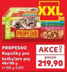 Kaufland Propesko kapsičky pro kočky/pro psy nabídka