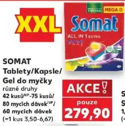 Kaufland Somat tablety/kapsle/gel do myčky nabídka