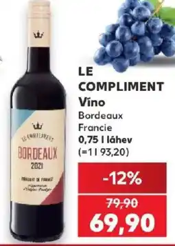 Kaufland Le Compliment Víno nabídka