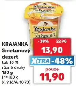 Kaufland Krajanka smetanový dezert nabídka