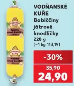 Kaufland Vodňanské kuře babiččiny játrové knedličky nabídka