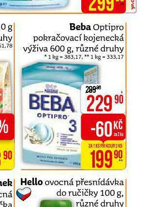 Teta Beba optipro pokračovací kojenecká výživa nabídka
