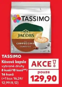 Kaufland Tassimo kávové kapsle vybrané druhy nabídka