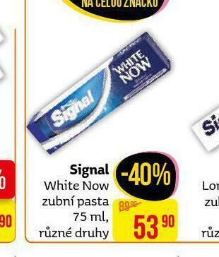 Teta Signal white now zubní pasta nabídka