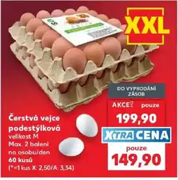 Kaufland Čerstvá vejce podestýlková nabídka