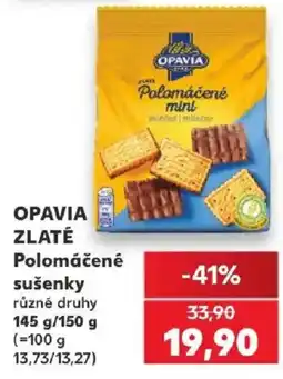 Kaufland Opavia zlaté polomáčené sušenky nabídka