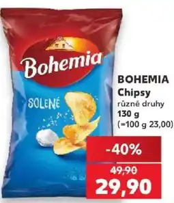 Kaufland Bohemia chipsy různé druhy nabídka