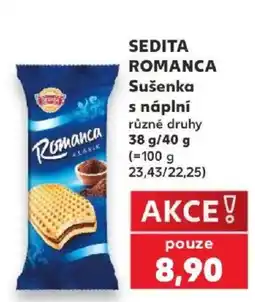 Kaufland Sedita romanca sušenka s náplní různé druhy nabídka