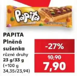 Kaufland Papita plněná sušenka nabídka