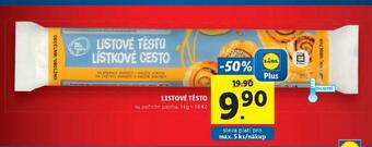 Lidl Listové těsto nabídka