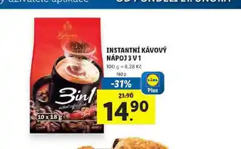Lidl Instantní kávový nápoj 3v1 nabídka