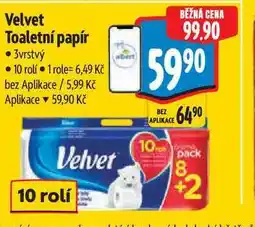 Albert Velvet Toaletní papír 3vrstvý 10 rolí nabídka