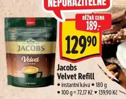 Albert Jacobs Velvet Refill instantní káva nabídka