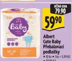 Albert Albert Cute Baby Přebalovací podložky 10 ks nabídka