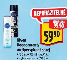 Albert Nivea Deodorarant/ Antiperspirant sprej nabídka