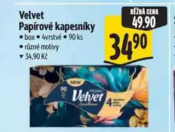 Albert Velvet Papírové kapesníky box 4vrstvé 90 ks nabídka