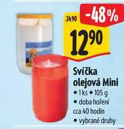 Albert Svíčka olejová Mini 1ks nabídka