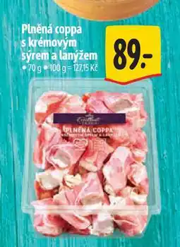 Albert Plněná coppa s krémovým sýrem a lanýžem nabídka